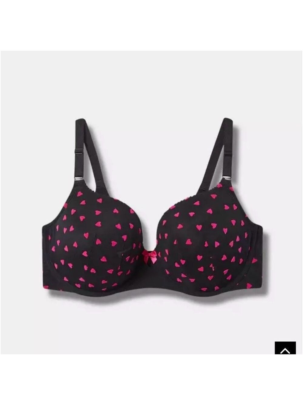 Torrid heart underwire bra 40C Perfect Tshirt Hearts Out Rich Black Underwire